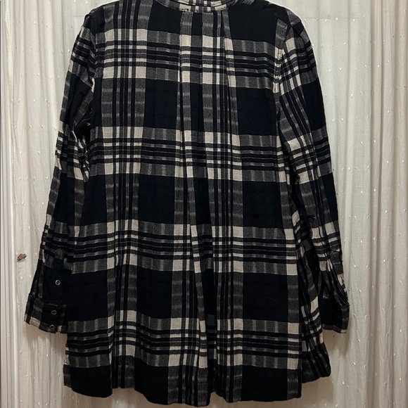 FREE PEOPLE flannel top tunic size medium - Picture 4 of 9